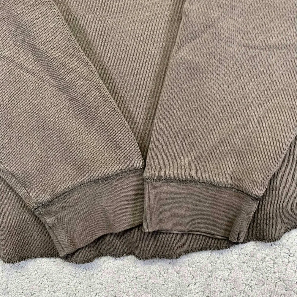 Old Navy Mens Long‎ Sleeve Thermal Shirt Brown Crew Neck Size Large Surplus